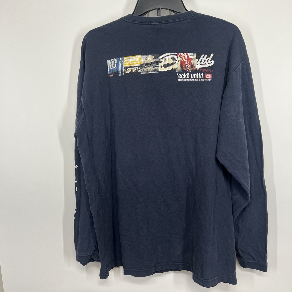 Vintage Ecko Unltd. Shirt Mens L Holographic Skater Grunge Wide Hip Hop Graffiti - Picture 6 of 12